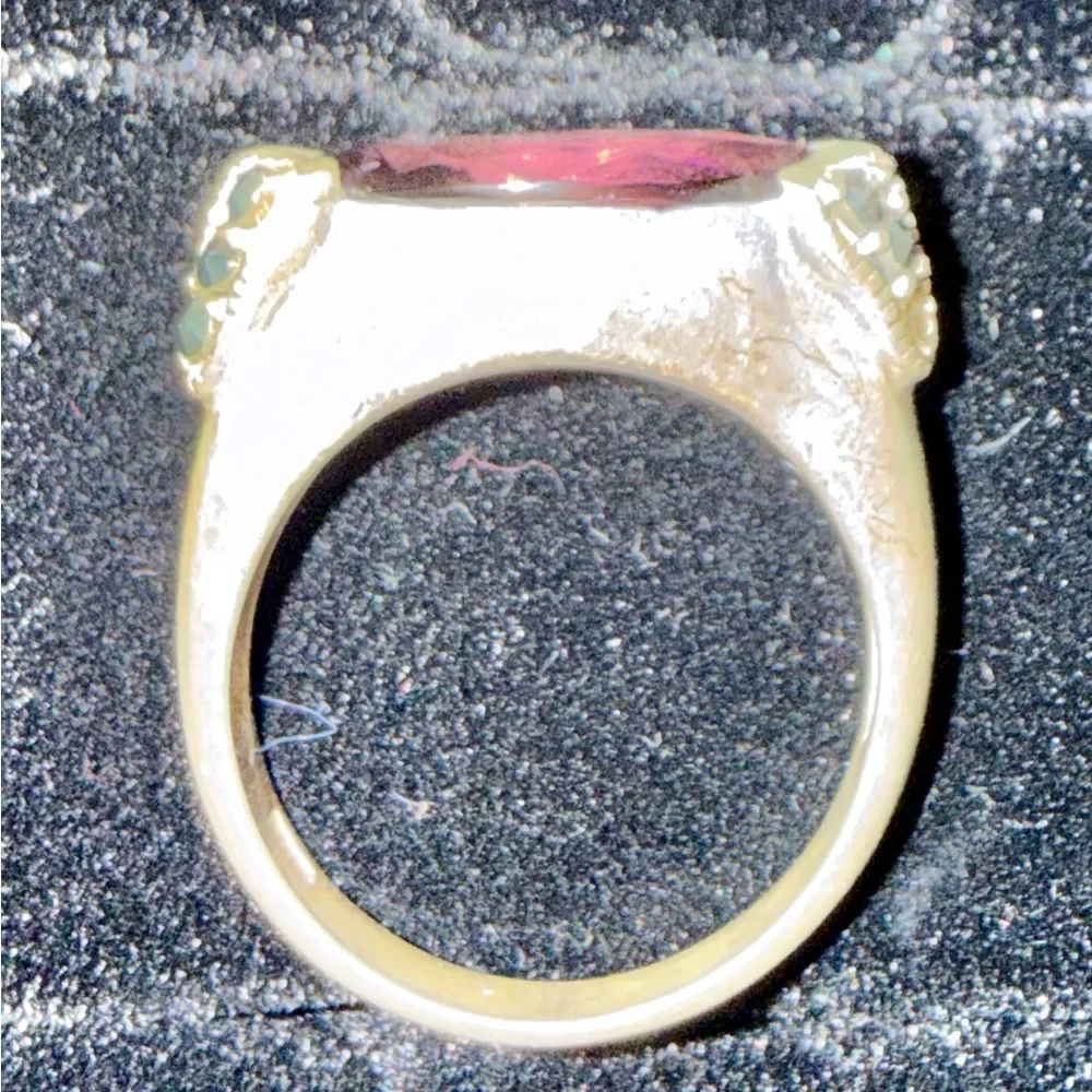 Marquise-Cut Purple Quartz Gemstone Sterling Ring, Sz 7